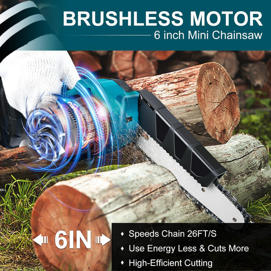 💐 50% OFF FLASH SALE! 6-Inch Cordless Chainsaw – Lightweight & Powerful for Quick Cuts ⚡🪵 【Limited Time】