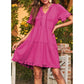 💐 50% OFF Summer Hot Sale! Women‘s V Neck Ruffle Shift Dress – Breezy & Flowy for Hot Days ☀️🍃 【Limited Time】