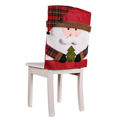 🎄 LIMITED‑TIME 50% OFF! 🦌 Christmas Themed Chair Cover – Linen & Brushed Cloth, Santa Claus / Snowman / Elk Designs & 54×48cm Size – Festive Protection for Holiday Gatherings 🪑