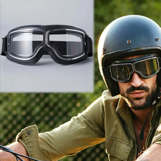 💐50% OFF ! Essential Motorcycle Gear – Vintage Anti-Fog Goggles 🛵🛡️【Special Offer】