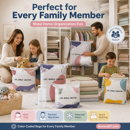 💐 BUY 2, GET 1 FREE! No-Pump Vacuum Storage Bags – Save 80% Space, Keep Clothes Tidy 📦✨ 【Limited Offer】