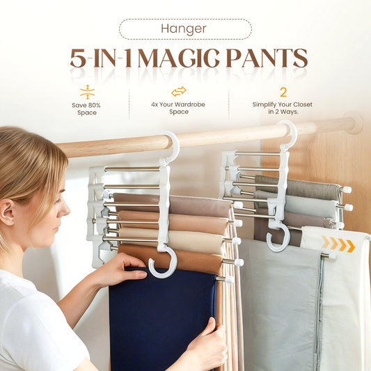 💗🔥 2026 MUST-HAVE Organizer | Telescopic Multi-Layer Pants Rack 🚀【50% OFF】