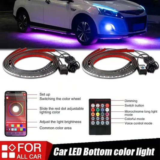 🚗 50% OFF NOW! 💡 Car Chassis Flexible RGB Waterproof LED Strip Lights – Remote Control, 16 Colors, 300 LEDs, IP68 Waterproof & Easy Install ✨