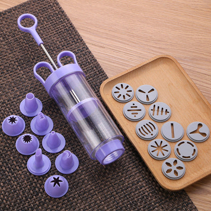 🍰 LIMITED-TIME 50% OFF! 🍨 Stainless Steel Cake Decorating Gun Kit – 18-Piece Piping Set, Fill & Decorate with Ease, BPA-Free 🍪