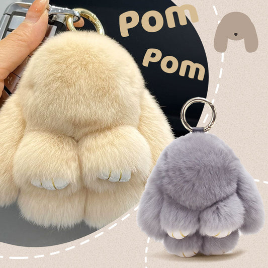 💐50% OFF ! Bunny PomPom Charms – Easter Vibes for Your Bag 🐣🌸【Seasonal Offer】