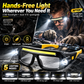 💡 50% OFF NOW! 👓 LED Headlamp Glasses – COB Floodlight + Dual XTE Spotlights, 5 Modes & IPX4 – 90g Hands-Free Light for Work & Outdoor 🔦