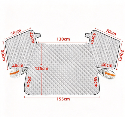 ❄️ 50% OFF NOW! 🚗 Magnetic Windshield Snow Cover – Thickened Multi-Layer, Windproof & Anti-Theft – Winter Half Cover for Sedans & SUVs 🛡️