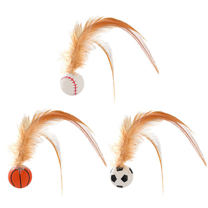 💐50% DE RÉDUCTION ! Interactive Cat Bouncy Ball with Feather – Captivates Your Cat Instantly 🐱⚡【Limited Offer】