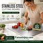 🔪 2026 Sale — Over 25,300 Sold! 🍽️ 304 Stainless Steel Cutting Board – Antibacterial, Mold-Resistant, Easy-Clean & Built to Last 🌟