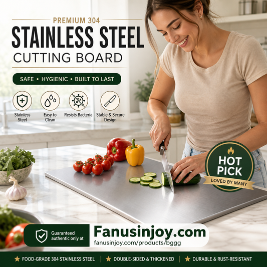 🔪 2026 Sale — Over 25,300 Sold! 🍽️ 304 Stainless Steel Cutting Board – Antibacterial, Mold-Resistant, Easy-Clean & Built to Last 🌟