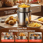 🍳✨50% OFF! 🫕⚙️ 304 Stainless Steel Multifunctional Fryer – Deep Fry Basket & Grid Included, Easy Clean & Durable. Over 23,514 Perfect Fries!✨
