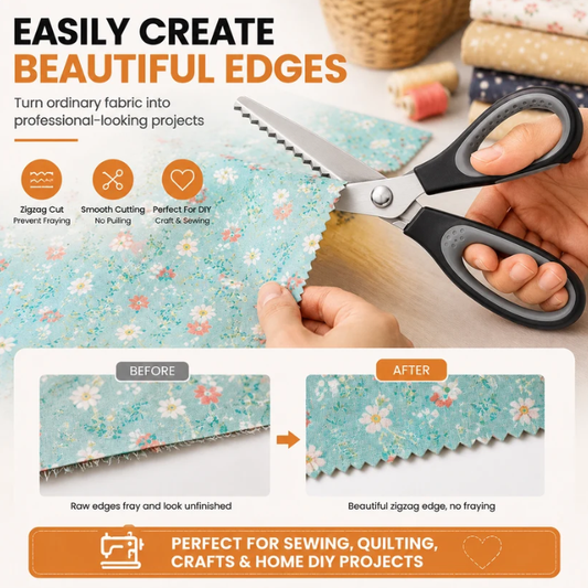 ✂️✨50% OFF! 🧵💞 DIY Serrated Sewing Scissors – Precise, Easy to Use & Perfect for Fabric, Leather & Crafts. Over 52,847 Crafters Love It!✨