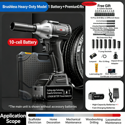 💐50% OFF ! Brushless Impact Wrench – Durable Motor & High Torque 🔥🔩【Limited Offer】