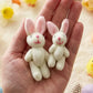 💐50% OFF ! Bunny Mummy & Baby Plush Set – Handmade Easter Gift with Cozy Blanket 🐇🌸【Limited Offer】