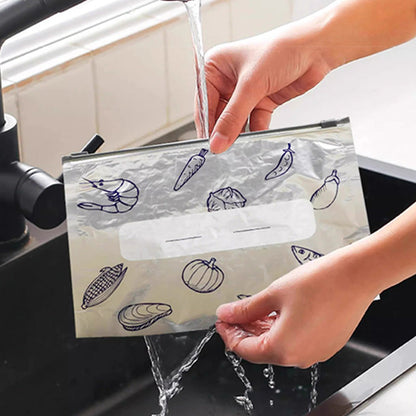 💐50% OFF ! Reusable Aluminum Foil Storage Bags – Airtight Seal to Keep Freshness 🔒🥦【Limited Offer】