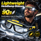 💡 50% OFF NOW! 👓 LED Headlamp Glasses – COB Floodlight + Dual XTE Spotlights, 5 Modes & IPX4 – 90g Hands-Free Light for Work & Outdoor 🔦