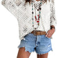 💐60% OFF ! Beige Bohemian Crochet Top – 70s Inspired Style 🌼✌️【Limited Offer】