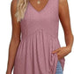 💖LAST DAY SALE 50% OFF✨Women Dressy Sleeveless V Neck Babydoll Tank Tops