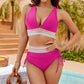 🌀🌺 LIMITED TIME 50% OFF! 🎨Color Block Bikini Set – Retro style & tummy control – Stand out in style.