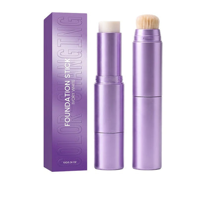 💄 LIMITED‑TIME 50% OFF! ✨ 2-in-1 Color Changing Foundation Stick with Brush – Self-Adjusting Full Coverage Concealer 🪄