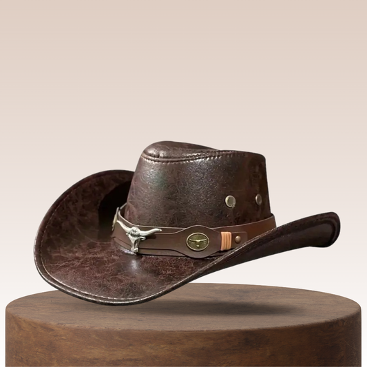 💐60% OFF ! Stylish Western Hat – Trendy Rivet Details & Wide Brim 🤠✨【Limited Offer】