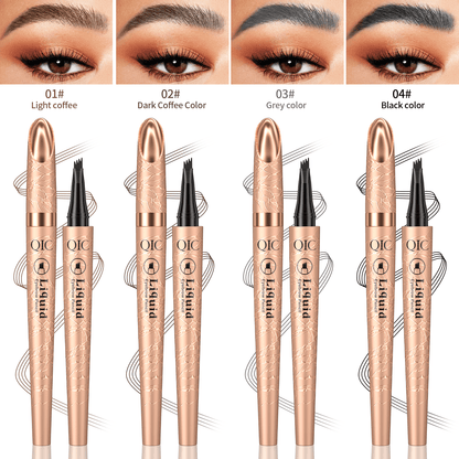✨ Précision & Facilité d‘Utilisation - Crayon à Sourcils 4 Pointes pour Effet 3D Microblading - Parfait pour Débutants 【-60%】