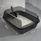 🐾  50% OFF FLASH SALE! Extra-Large Semi-Enclosed Litter Box with Splash Guard + Free Scoop – Keeps Floors Clean, Easy to Clean  🐱🧹【Limited Offer】