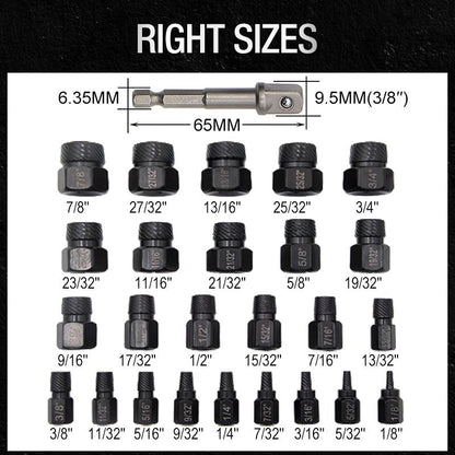 🔩 50% OFF NOW! 🛠️ 26-Piece Screw & Bolt Extractor Set – Remove Broken, Stripped & Frozen Fasteners with Ease 🚗
