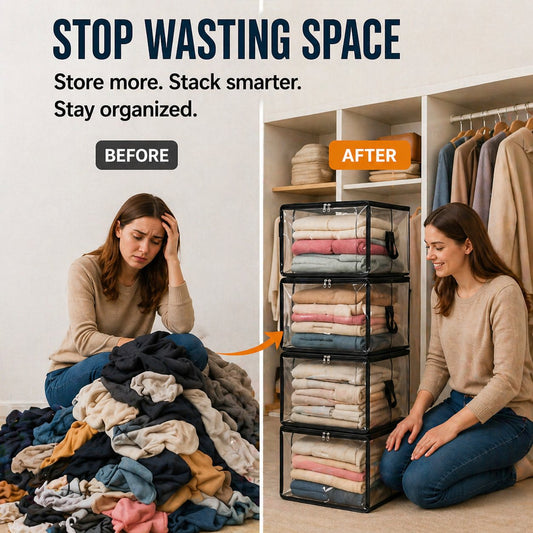 📦🚚💪 Large Heavy-Duty Thick Clear Storage Bags – Perfect for Clothes, Moving & Home Organization 🧥🔁🗄️