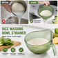 🥗🌿 50% OFF! 🍚✨ Transparent Rice Washing Bowl Strainer with Handle – Fine Mesh, Ergonomic Grip, Multi-Use. 1,247 Happy Customers! ✅