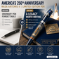 ✨ Limited Edition! ✍️🎖️ 250th U.S. Anniversary Pen – Only 2,500 exist, individually numbered, heirloom-quality craftsmanship. Perfect for collectors, patriots, and proud Americans! 📜 Claimed by 1,847+ proud owners!