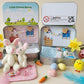 💐50% OFF ! Bunny Mummy & Baby Plush Set – Handmade Easter Gift with Cozy Blanket 🐇🌸【Limited Offer】
