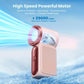 ⚡🌪️ LIMITED-TIME 50% OFF! 💨🎛️🔲 Turbo Handheld Turbo Fan – 6 Adjustable Speeds (16900 RPM Peak), LED Battery & Speed Display, Quiet Operation, Perfect for Travel & Office 🌀🔇✈️💼