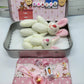 💐50% OFF ! Bunny Mummy & Baby Plush Set – Handmade Easter Gift with Cozy Blanket 🐇🌸【Limited Offer】