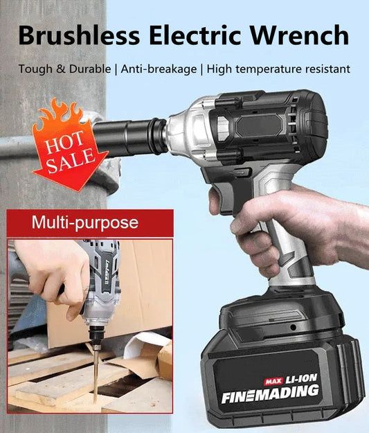 💐50% OFF ! Brushless Impact Wrench – Durable Motor & High Torque 🔥🔩【Limited Offer】