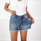 💐50% OFF ! Frayed Hem High Rise Jean Shorts – Casual Trendy Look ✨🩳【Limited Offer】