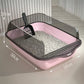 🐾  50% OFF FLASH SALE! Extra-Large Semi-Enclosed Litter Box with Splash Guard + Free Scoop – Keeps Floors Clean, Easy to Clean  🐱🧹【Limited Offer】