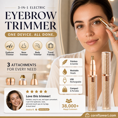 🔥🪒 50% OFF! ⚡Portable Electric Eyebrow Trimmer – Interchangeable Heads & 38,000+ Sold!