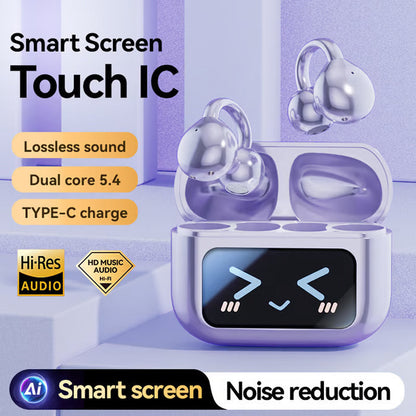 📢📢50% OFF !!!⏰Bone Conduction Wireless Bluetooth Ear Clip Earphones with Touch Screen