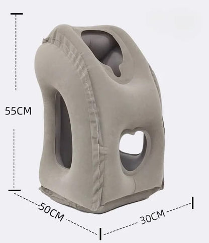 ✈️ 50% OFF NOW! 💤 Inflatable Travel Pillow – 360° Support, Soft Flocking & Quick Inflate – Compact & Portable for Flights, Trains & Office Naps 🛏️