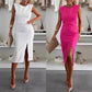 💃🌙 LIMITED TIME 50% OFF! ✨Sleeveless Bodycon Dress with Slit – Curve-hugging fit & daring slit – Turn heads at any party. 🥂