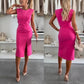 💃🌙 LIMITED TIME 50% OFF! ✨Sleeveless Bodycon Dress with Slit – Curve-hugging fit & daring slit – Turn heads at any party. 🥂