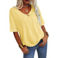 🔥 2026 Best Seller | Classic Solid V-Neck Tee | Effortless Style 👗 【-50%】