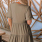 💐 50% OFF Summer Hot Sale! Women‘s V Neck Ruffle Shift Dress – Breezy & Flowy for Hot Days ☀️🍃 【Limited Time】