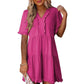 💐 50% OFF Summer Hot Sale! Women‘s V Neck Ruffle Shift Dress – Breezy & Flowy for Hot Days ☀️🍃 【Limited Time】