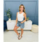 💐50% OFF ! Frayed Hem High Rise Jean Shorts – Casual Trendy Look ✨🩳【Limited Offer】