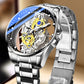 ⌚ 50% OFF NOW! ✨ Skeleton Men's Watch – Visible Movement & Tourbillon Effect, Luminous Hands, 30M Waterproof – Steel or Leather Strap 💎