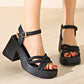 💐50% OFF ! Thick Heel Sandals – Instantly Slim & Lengthen Your Legs 👠🔥【Exceptional Price】