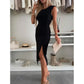 💃🌙 LIMITED TIME 50% OFF! ✨Sleeveless Bodycon Dress with Slit – Curve-hugging fit & daring slit – Turn heads at any party. 🥂