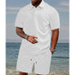 🕺50% OFF! Men's Diamond Print 2-Piece Set – Breathable comfort, easy quick style 🩳☀️【Limited Offer】